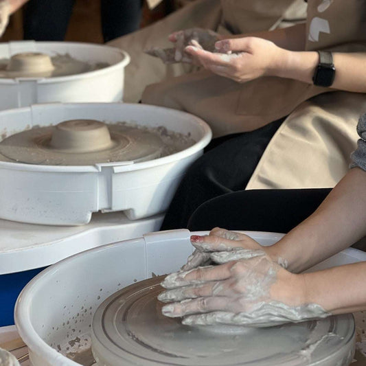 pottery wheel lessons - couples pottery class - pottery workshops near me
